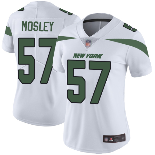 New York Jets Limited White Women C.J. Mosley Road Jersey NFL Football #57 Vapor Untouchable->youth nfl jersey->Youth Jersey